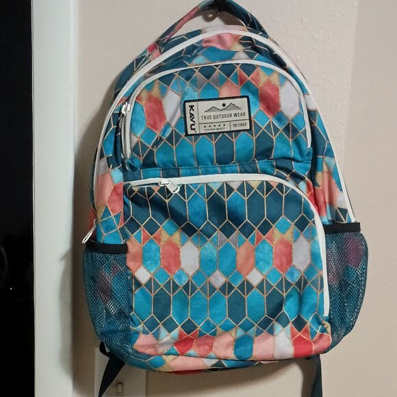 Kavu True Outdoor Wear Backpack Multiple Zippered Compartments Multi Colored - Picture 1 of 12